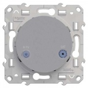 Розетка R-TV/SAT одиночная Odace алюминий