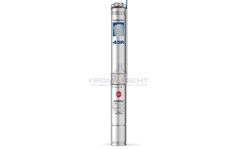Насос скважинный Pedrollo 4SR 2/7-PD - 0,37 кВт (3x400 В, Qmax 60 л/мин, Hmax 46 м, кабель 1,7 м)