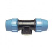 Тройник с переходом на внутреннюю резьбу UNIDELTA 1007 - 63 x 2"1/2 (винтовой, для труб ПНД)