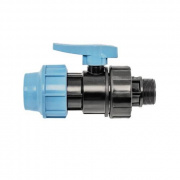Кран шаровой с переходом на наружную резьбу UNIDELTA 1072 - 25 x 3/4" (винтовой, для труб ПНД)