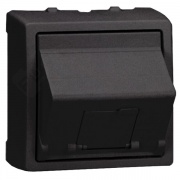 Адаптер на 1 коннектор RJ45(12) наклонный с вкладышем Simon 73 Loft, графит