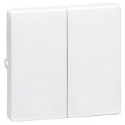 Накладка на двухклавишный выключатель Simon 73 Loft, белый