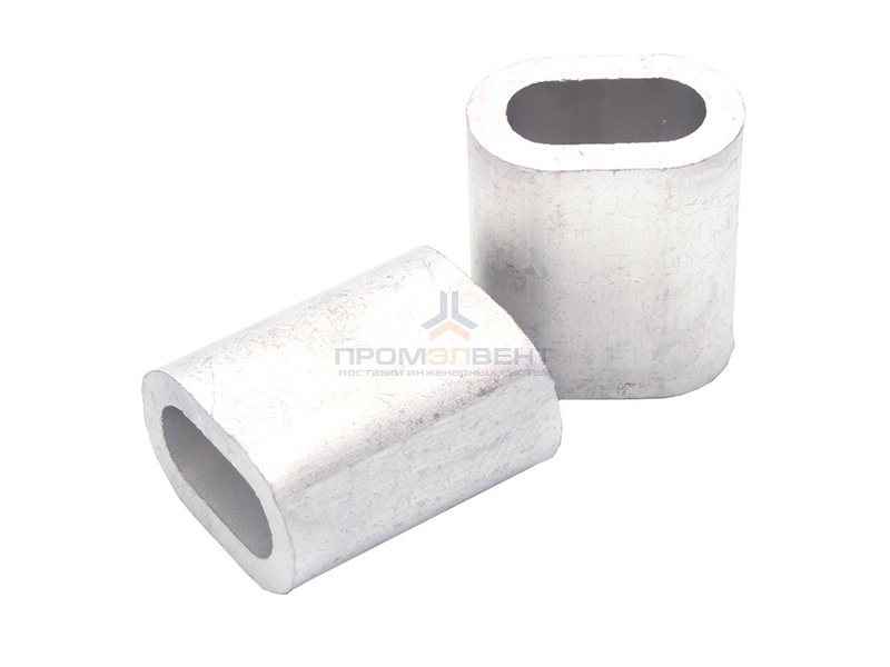 Зажим алюминиевый 4мм DIN3093 для троса